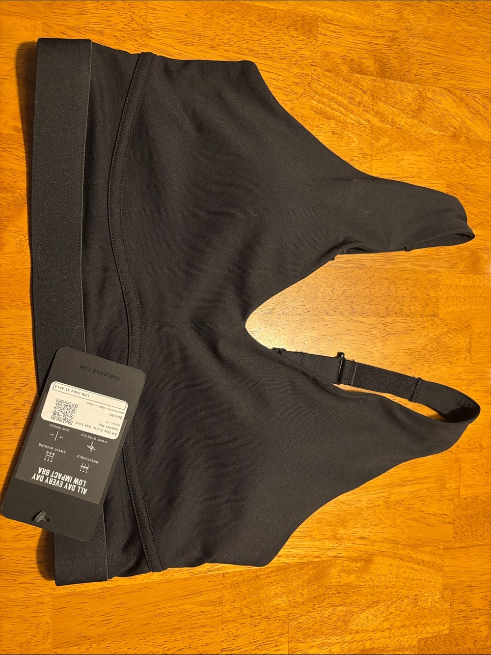 Fabletics Black All Day Every Day Low Impact Bra